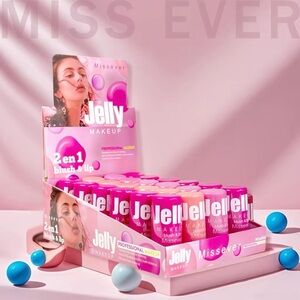 4 PCS Jelly Makeup 2-in-1 Blush & Lip Set - Pink and Peach